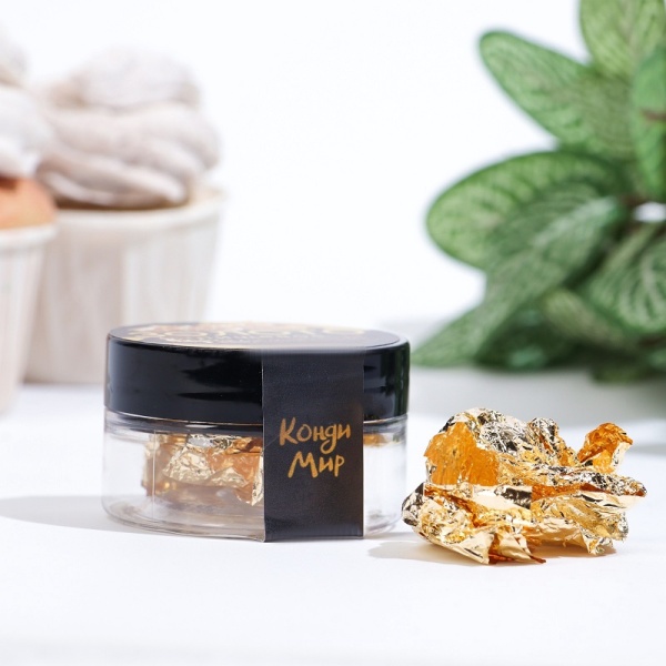 Поталь золотая 1 лист 14×14 см