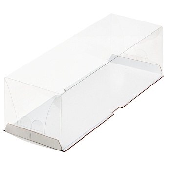Коробка для рулета Прозрачная с пластиковой крышкой 30х10х9 см
