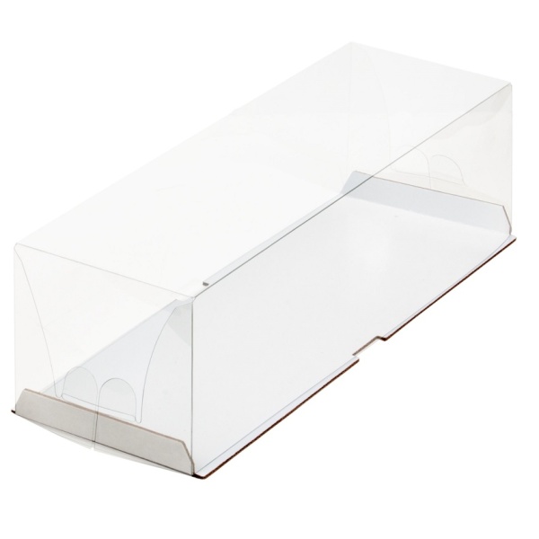 Коробка для рулета Прозрачная с пластиковой крышкой 30х10х9 см