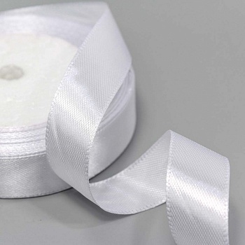Лента атласная белая ширина 1,2 см