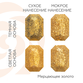 Сухие пищевые блестки глиттер Мерцающее золото 5 г
