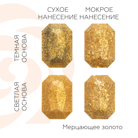 Сухие пищевые блестки глиттер Мерцающее золото 5 г