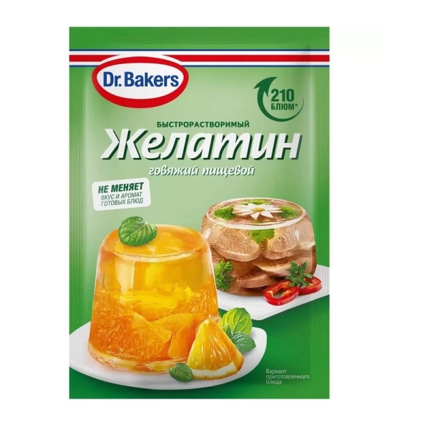 Желатин пищевой быстрорастворимый говяжий Dr.Bakers 20 г