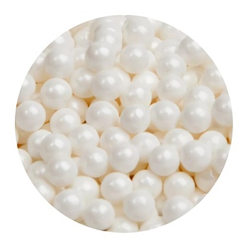 Шарики Белый перламутр 6 мм 50 г