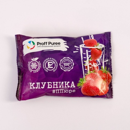 Пюре замороженное Клубника Proff Puree в саше 250 г