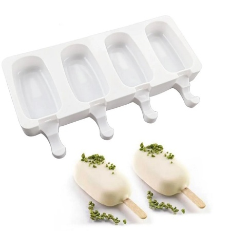 Силиконовая форма Эскимо 4 ячейки 9х5 см