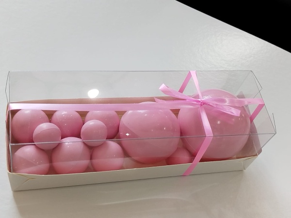 Шары из шоколадной глазури Розовые 11 шт