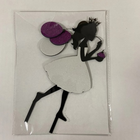 Топпер Девочка в платье с шарами