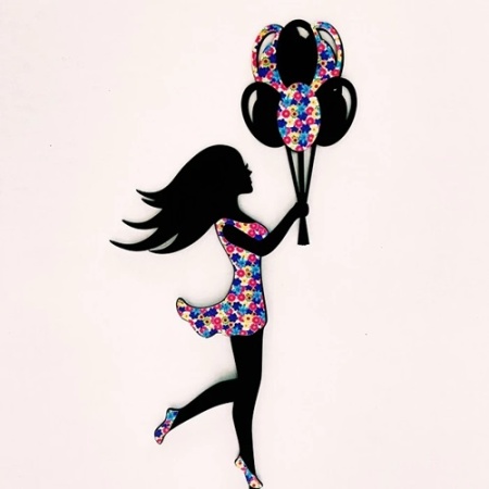 Топпер Девочка с шариками