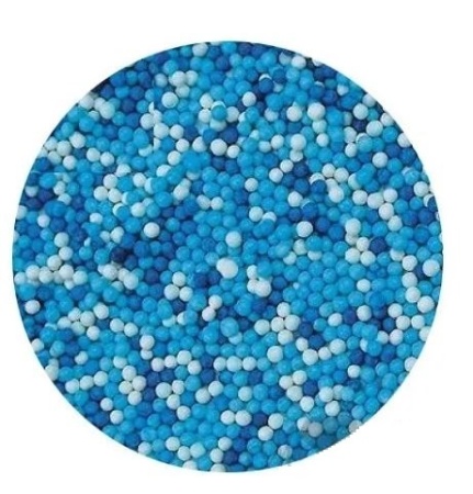 Шарики микс Голубой/синий/белый 2 мм 1 кг
