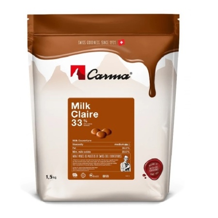 Шоколад молочный Carma Claire 33% 1,5 кг