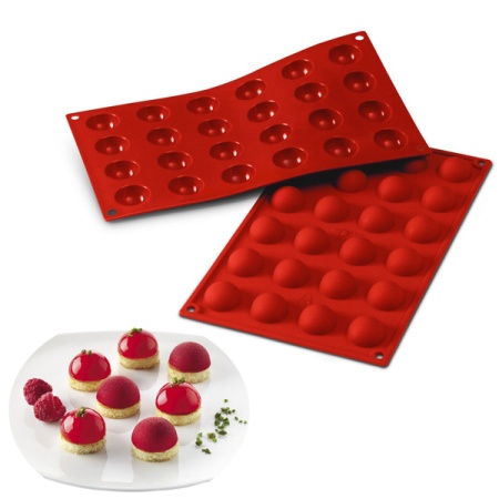 Силиконовая форма Полусфера 27 мм 24 ячейки