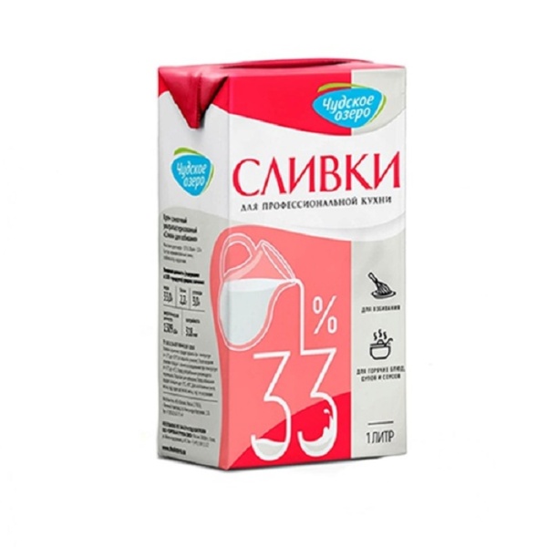 Сливки Чудское озеро 33% 1 л Сливки Чудское озеро 33% 1 л