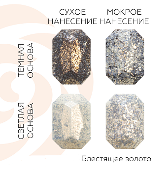 Сухие пищевые блестки глиттер Блестящее золото 5 г